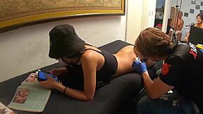 Mirella Montana pays for tattoo with intense blowjob