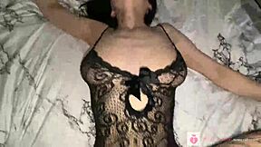 Young Model in Stockings and Lingerie for Intimate POV Session