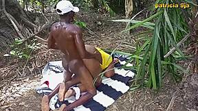 Patricia Displays Wide Wet Creampie Pussy Fucked Outdoor