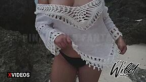 Horny pinay wife masturbates outdoor with dildo on public beach boracay scandal