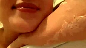 Ritafox, that adorable redhead Russian, washing her gorgeous tits and pussy up close.