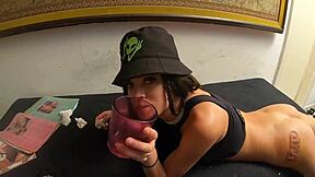 Mirella Montana pays for tattoo with intense blowjob