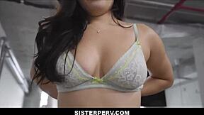 thick asian teen 18+ step sister rides step brother's big cock pov while parents are away