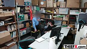 I caught teen thief Penelope Reed in the garage for a blowjob