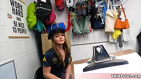 Cute petite blonde gets fucked hard in mall.