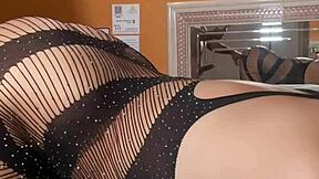 Petite girl masturbates to orgasm in slow motion, moaning loudly.