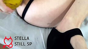 Watch her moan as I slide that banana deep inside her ass until she cums hard!