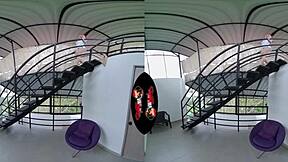 Adorable cute latina gets fucked hard in vr reality.