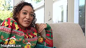 ebony milf and teen 18+ fucking huge white dick in group sex 😈