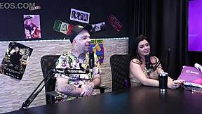 Hired for ballbusting but failed, Evelyn Zain in sheer red lingerie