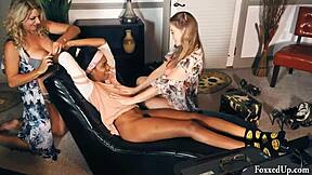 Steamy 3way: Vicky Vette, Sunny Lane, and Jenna Foxx Play with Hitachi