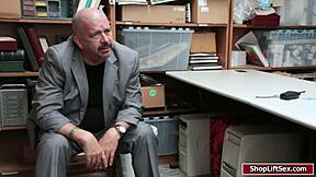 Mall Officer Fucks Teen Shoplifter Hard