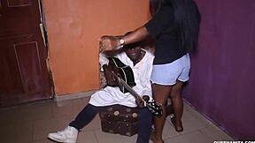 The guitar player used his talent to get a wild fuck.