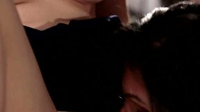 Petite Teen 18+ With Small Tits Orally Pleasures Busty Milf's Pussy