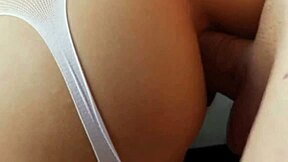 She's moaning loudly with that shaved pussy getting filled 😍