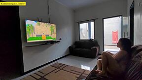 Hot Young Girl Spreads Legs On Couch For Intense Fucking