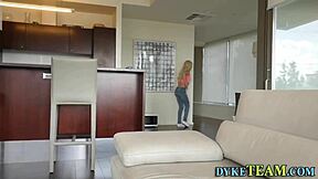 Busty Blonde Babe Strapon Bangs Lesbian Group In High Definition