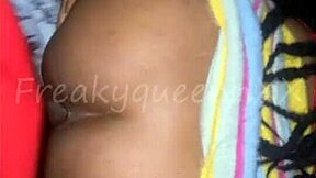 Outdoor night sex with monster cock in doggystyle position