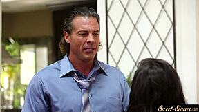 gorgeous stepdaughter banged in diff'rent poses... i can't believe how tight she is, man!