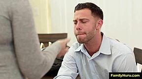 Intense Emotions Surge During Sensual Nuru Massage with Sexy Masseuse Leading to Oral Pleasures