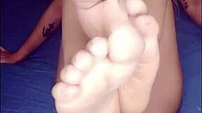 guided handjob with footjob, cum deliciously naughty