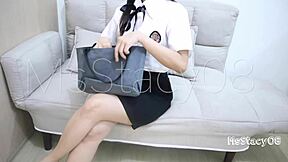 Petite Pinay skips math to ride hard for stress relief