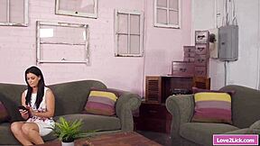 MILF drags stepdaughter into a wild 3some 😏