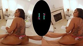 Vrhush Cali Caliente begs you to cum inside her trimmed pussy in POV reality