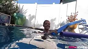 Skinny Dippin Trespasser Fucks Stepsis JC Wilds with Monster Cock