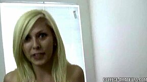 Cute Coed Lacey Explores Her Toy