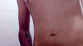 Rico enjoys a relaxing bath with big cocks