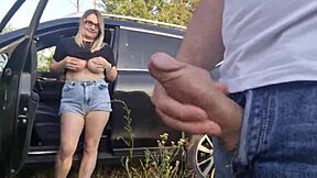 i pull out my cock on the beach, this young 18+ woman gets shocked and watches me cum