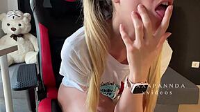 Blonde Amateur Masturbates Her Burning Pussy To Intense Orgasm!