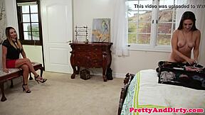 glamorous teen seduced by stepbro for spooning