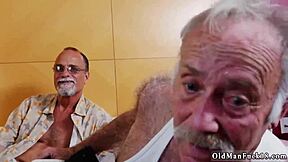 Russian Old Mature Enjoys Wild Staycation with a Sexy Latin Hottie in Group Action