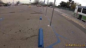 Watch this big ass teen 18+ take cum in her mouth after sucking that big cock.