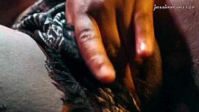 So horny, I finger fuck my wet Indian pussy intensely.