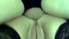 He cums inside me! Moaning as my pussy overflows with cum!