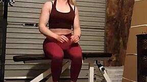 can you handle this gym girl's teasing striptease?