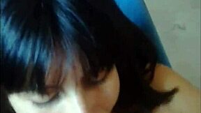 I took her to the flowerbed to suck and gave her a Russian