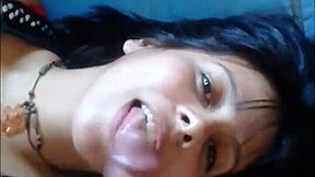 I took her to the flowerbed to suck and gave her a Russian