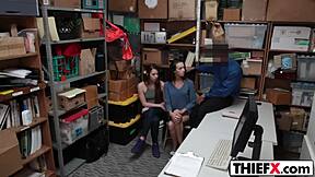 foxy gal thief gets pounded hard in garage