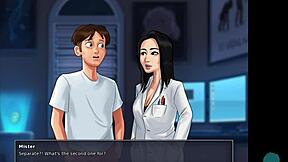 Hot Asian Teacher Jerks Student Off