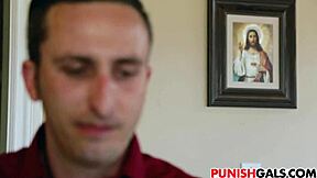 Teen Stacey Leann Gets Her Tight Pussy Nailed Hard While Bound and Spanked