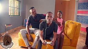 uhh, choppin’ dick behind gamer stepbro’s head.. oops