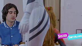 Virgin stepsisters in cosplay agree to swap - Harley King, Mina Lux