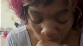 ebony girl bent over for bbc creampie