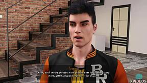 哇，瞧吉尔在性感比基尼里炫耀她那惊人翘臀，学院角色扮演！