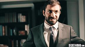 sexy babe tiffany watson cleaned guy's pants and big hard penis