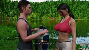 哇，瞧吉尔在性感比基尼里炫耀她那惊人翘臀，学院角色扮演！